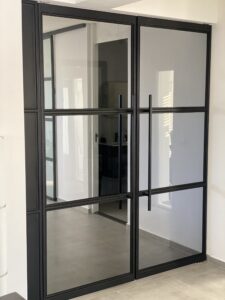 Dubbele Stalen Taatsdeuren in Ral 9005